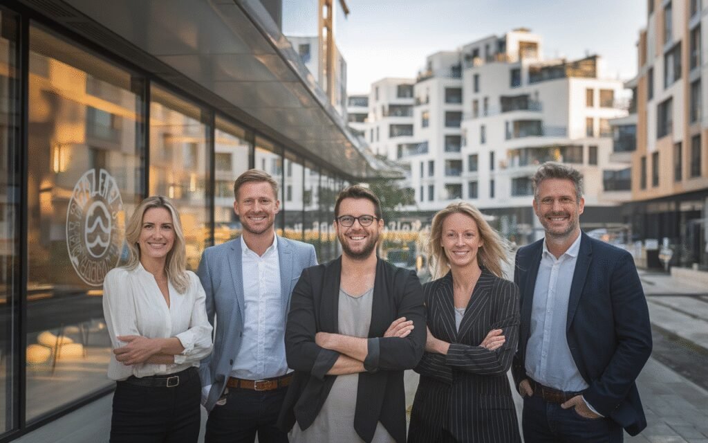 Façade d'une agence immobilière située à Nanterre