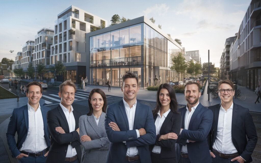 Façade d'une agence immobilière située à Nanterre