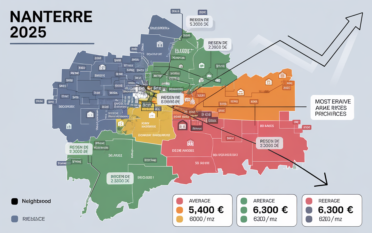 Évolution du prix au mètre carré à Nanterre en 2024