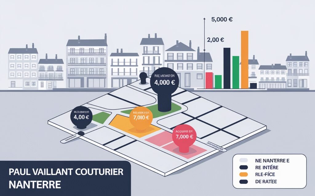 Estimation du prix au mètre carré Rue Paul Vaillant Couturier à Nanterre