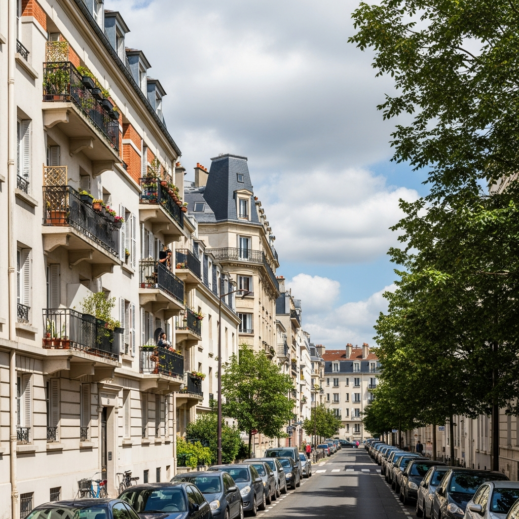 Vue d'un appartement dans le quartier Parc Sud à Nanterre
