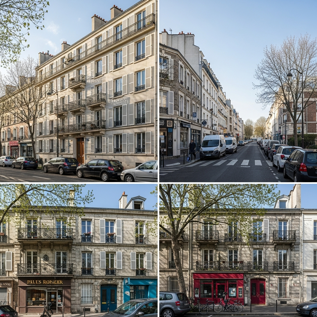 Graphique montrant l'évolution des prix immobiliers à Rue des Rosiers, Parc Sud, Nanterre