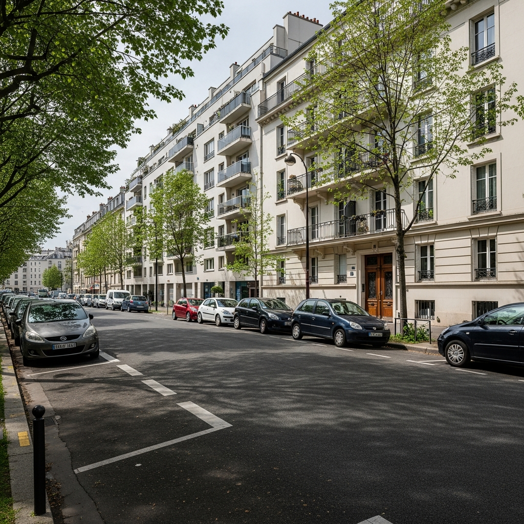 Vue de la Rue de Watford dans le Parc Sud à Nanterre