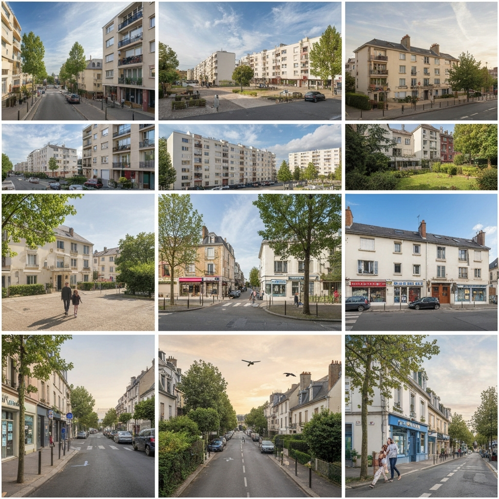 Vue d'un appartement dans le quartier Petit Nanterre, utilisé pour une estimation immobilière