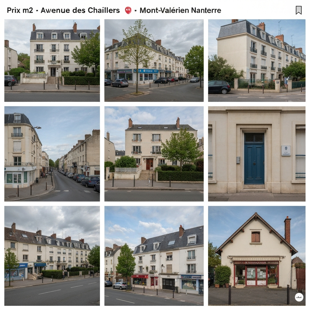 Graphique du prix au mètre carré sur l'Avenue des Chailliers à Mont-Valérien, Nanterre