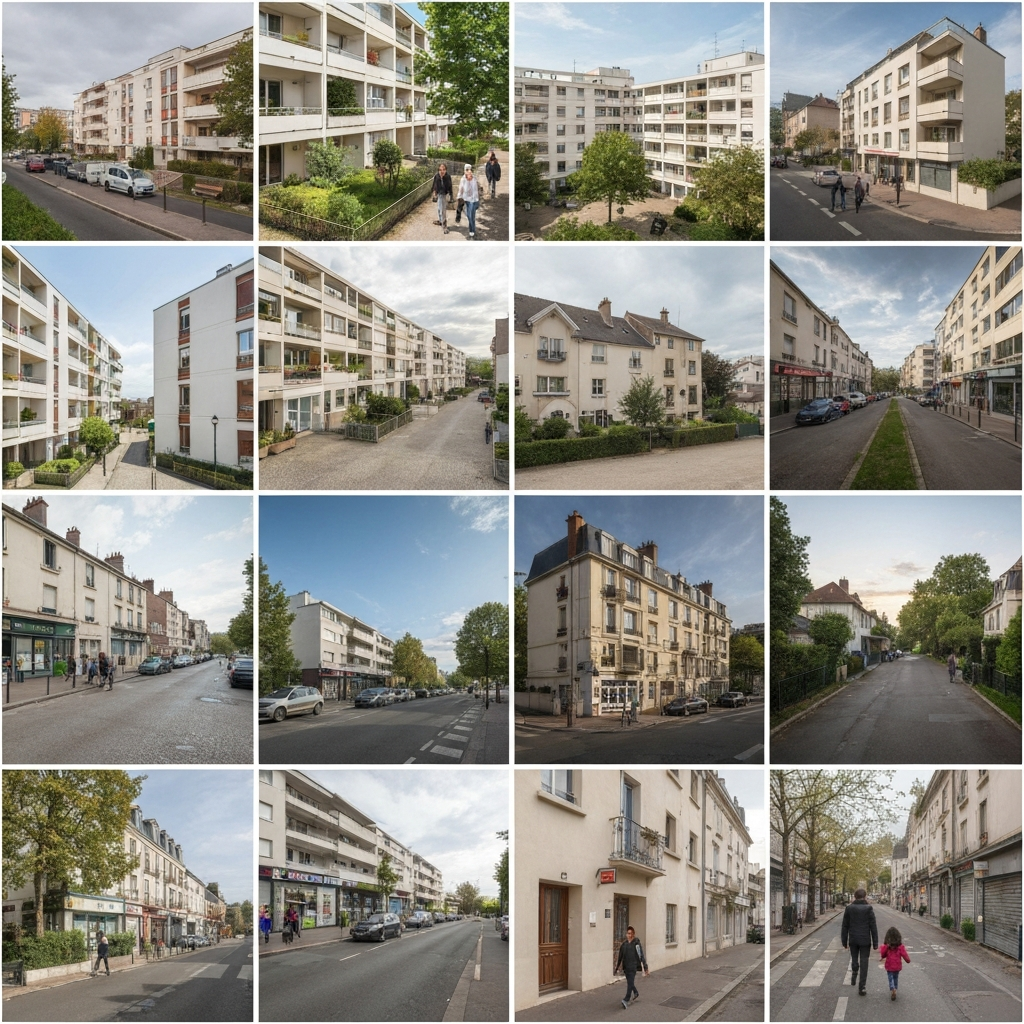 Vue de la Rue de Strasbourg à Petit Nanterre avec prix immobilier