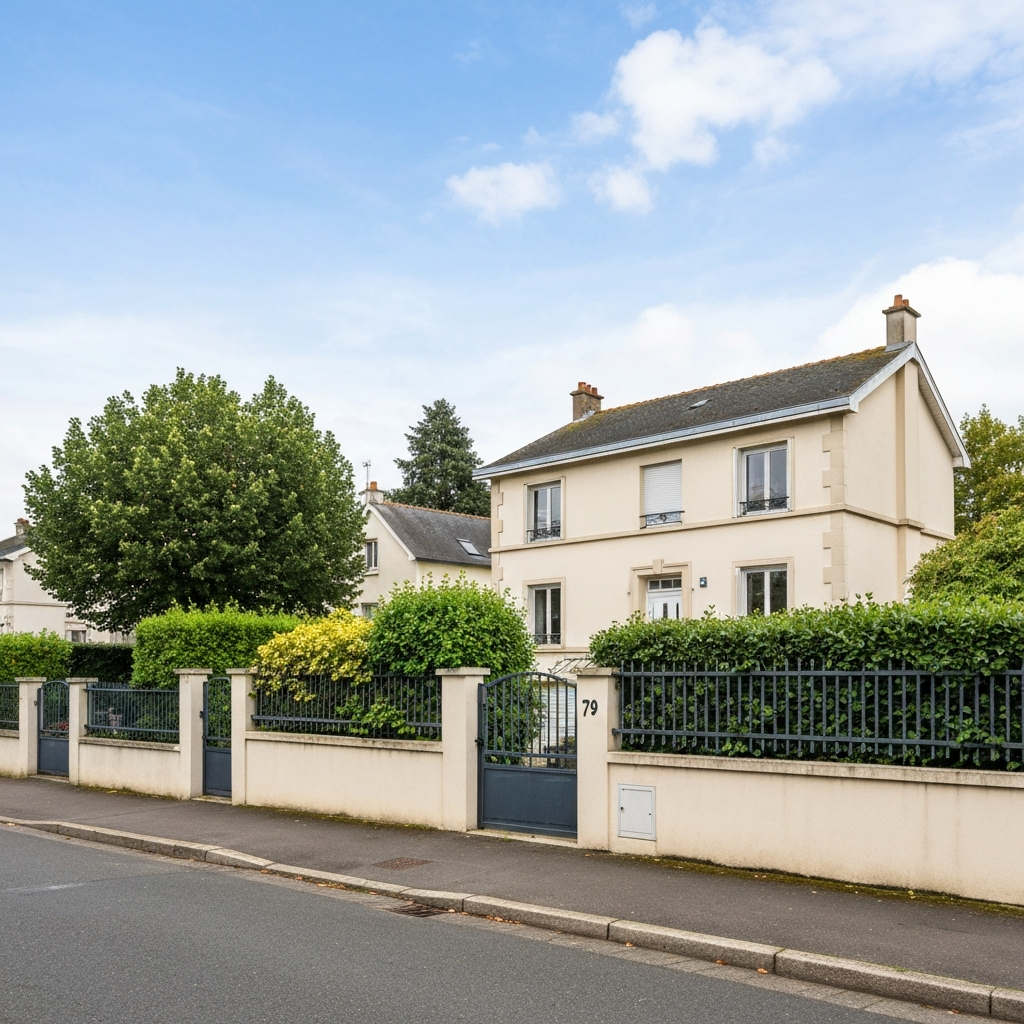 Vue extérieure d'une maison à estimer sur la Rue Paul Bert, Mont-Valérien, Nanterre