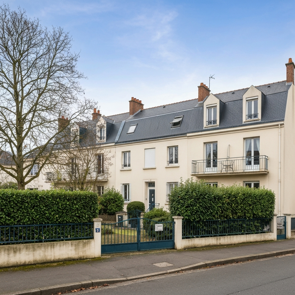 Vue de la Rue Pasteur à Mont-Valérien, Nanterre avec des indications de prix immobilier
