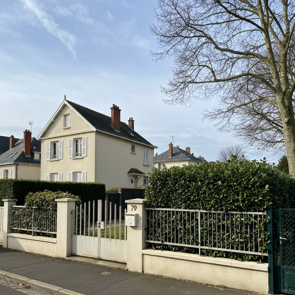 Vue de la Rue Paul Bertin à Mont-Valérien, Nanterre, illustrant le prix au mètre carré