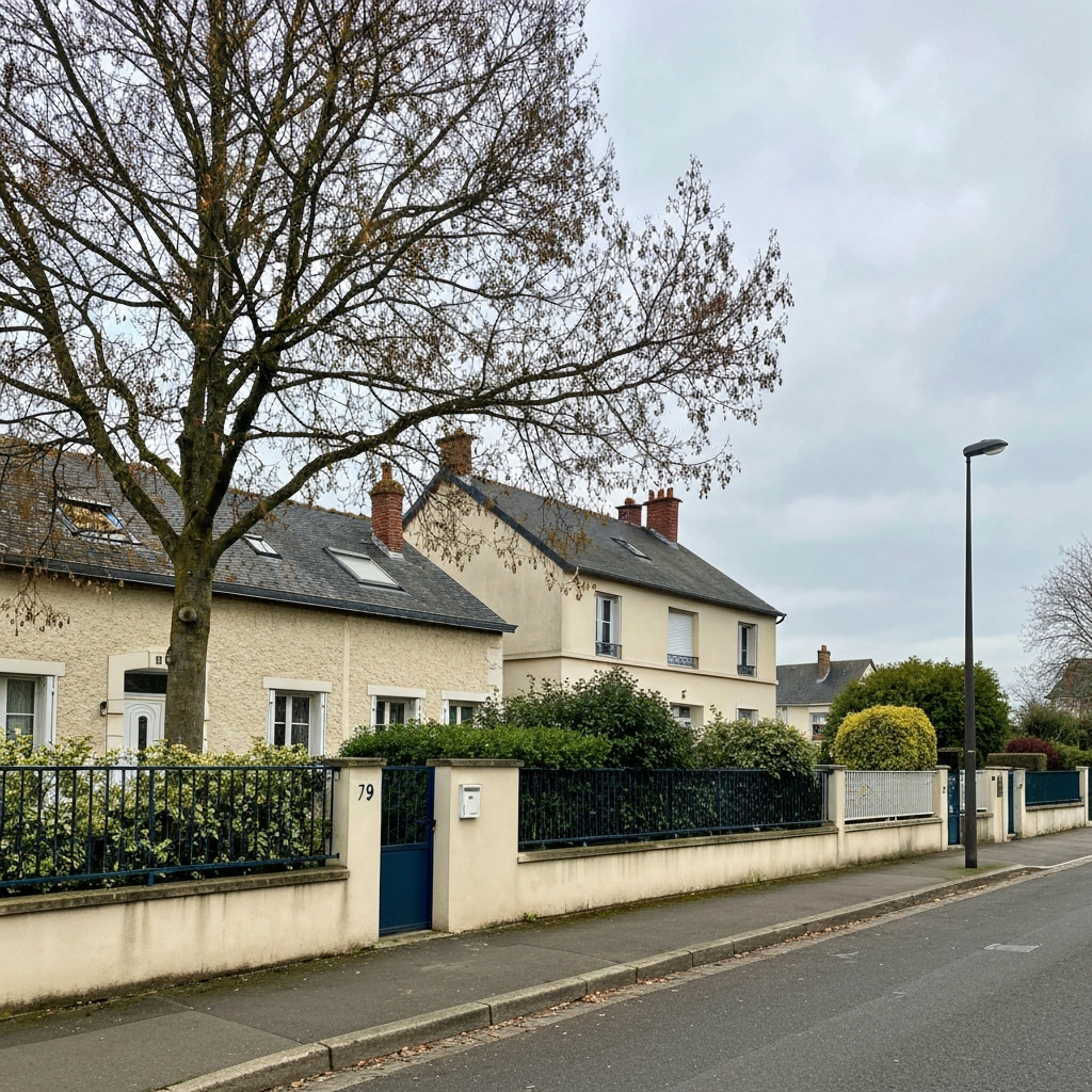Vue panoramique de Nanterre avec des habitants discutant dans un parc