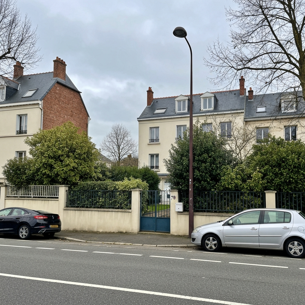 Vue d'une maison pour estimation sur le Boulevard des Provinces-Françaises à Nanterre