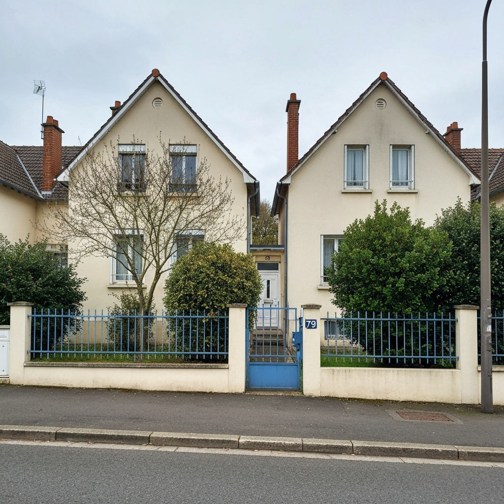 Vue de la Rue Sainte-Geneviève à Mont-Valérien, Nanterre, illustrant les prix de l'immobilier