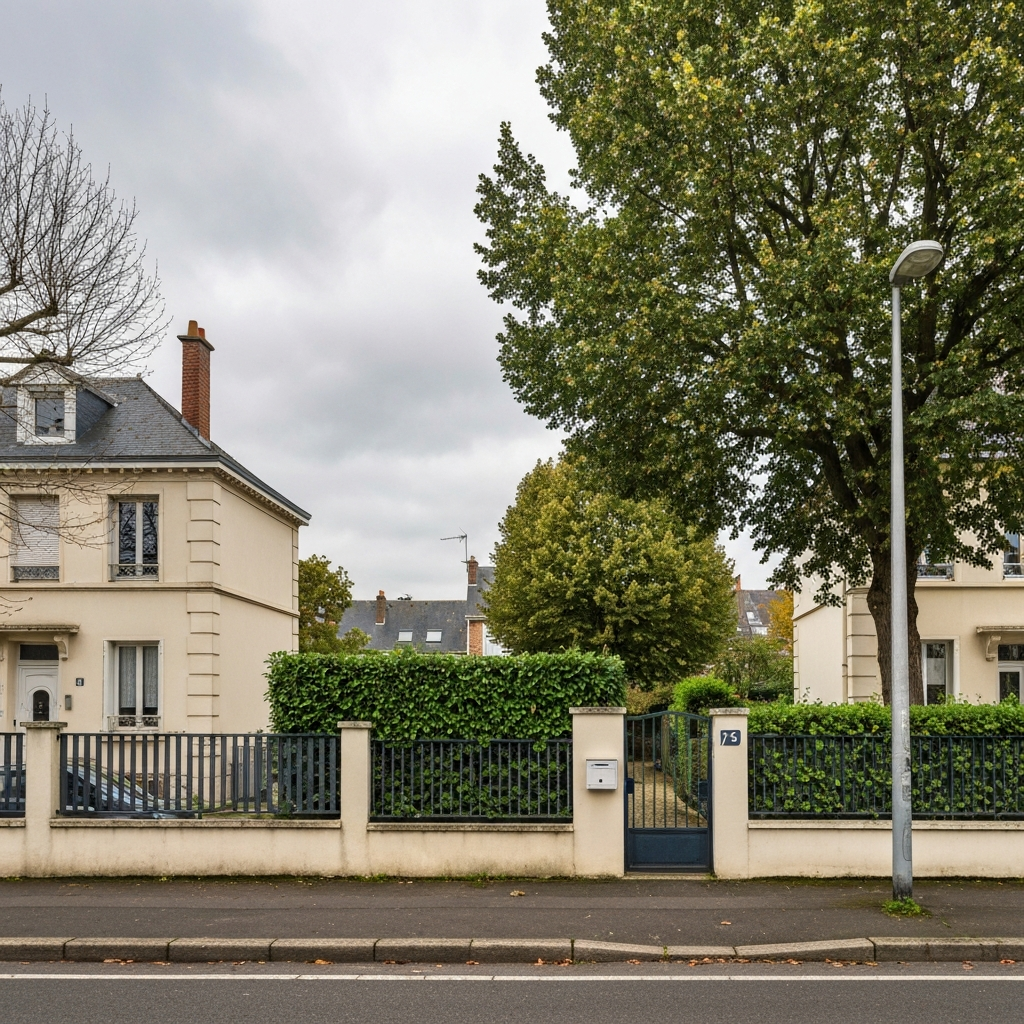 Vue du Boulevard des Provinces Françaises près de l'Université de Nanterre avec des immeubles résidentiels